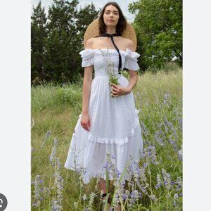 Of Her Own Kind - Adeline Dress in White Eyelet - Medium
